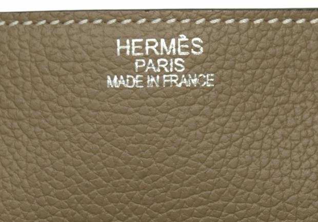 Hermes Steve ere Togo Leather Messenger Bag Grey 92111 On Sale